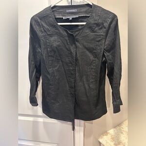 ak anne klein blazer stretch black size 6